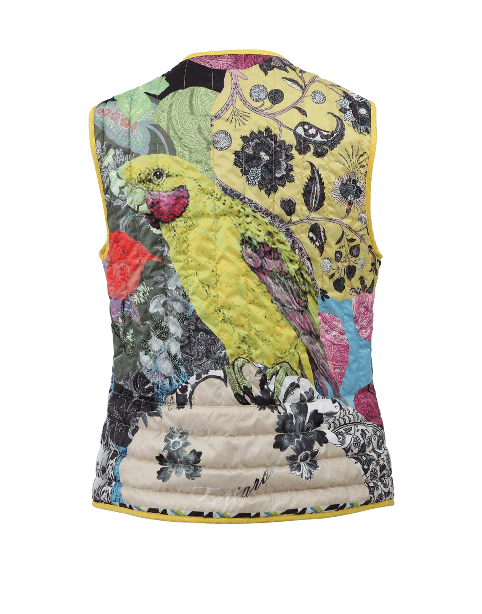 ETRO-Parrot Print Puffer Vest-