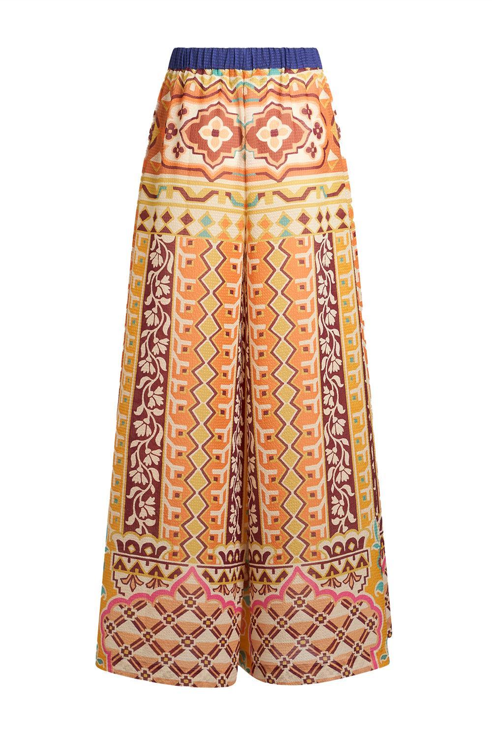 Cropped Tie Pant-YELLOW PRINT-XS-CLOTHINGPANTCROPPED-ETRO