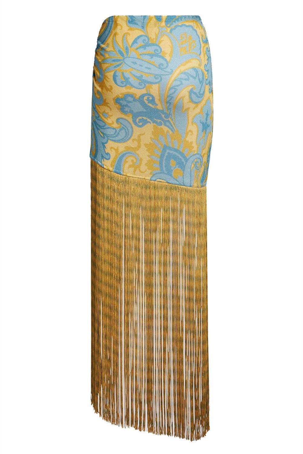 Long Fringe Skirt-YLWPRINT-40-CLOTHINGSKIRTMAXI-ETRO