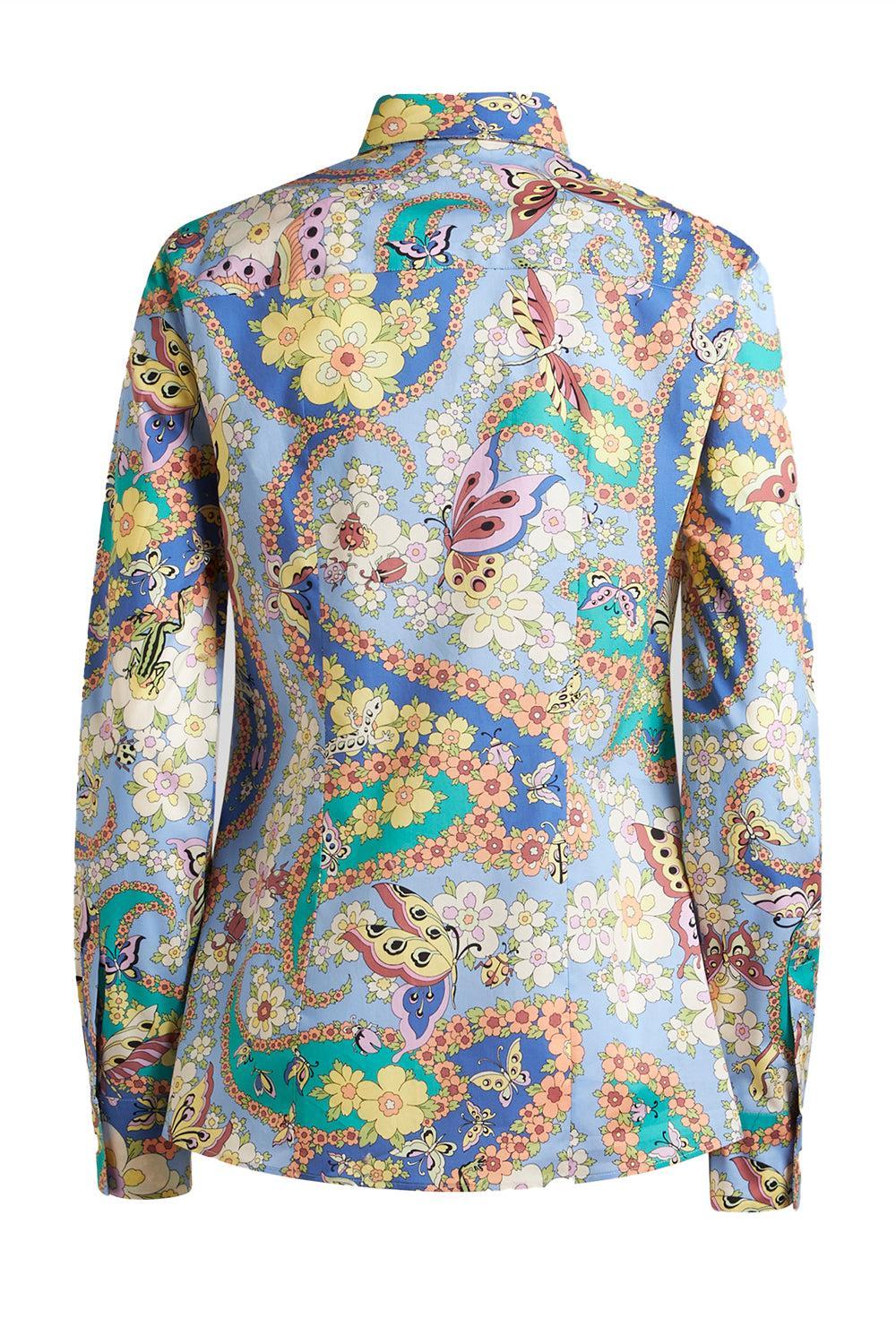 Butterfly Paisley Blouse-BLUE-40-CLOTHINGTOPBLOUSE-ETRO