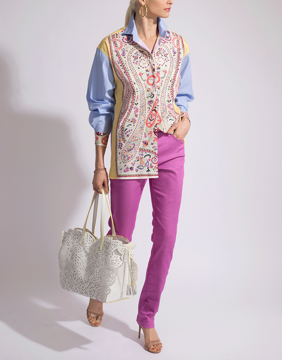 ETRO-Paisley Print Woodstock Shirt-