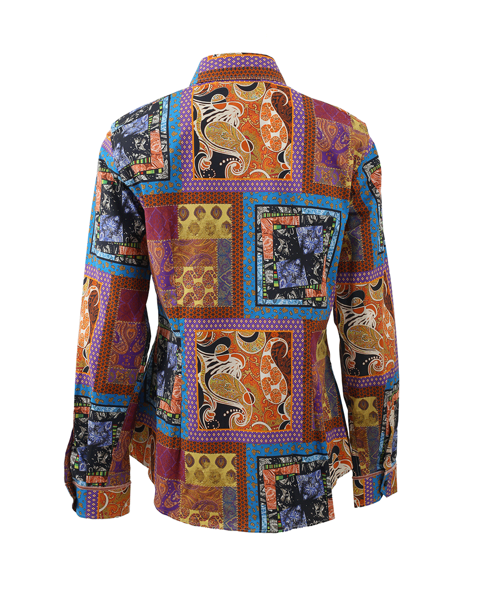 ETRO-Stretch Patchwork Blouse-