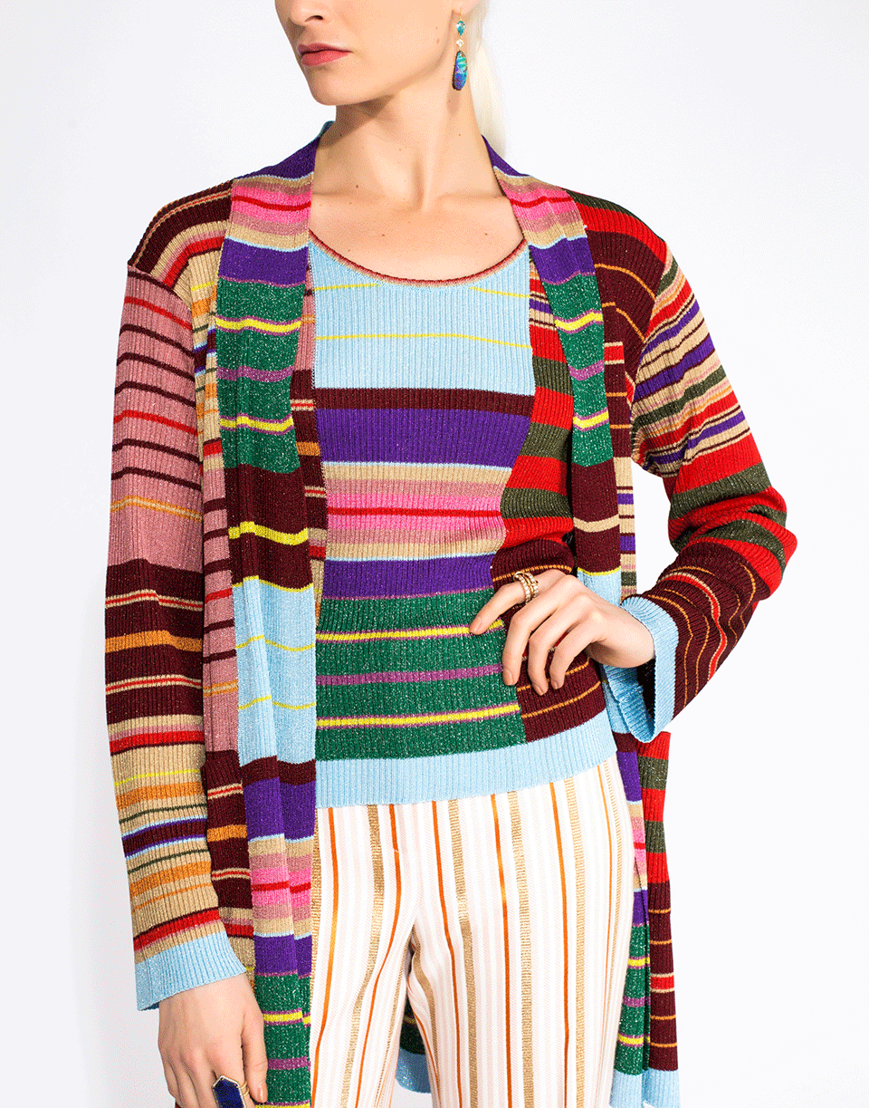 ETRO-Striped Rainbow Serpent Sweater-