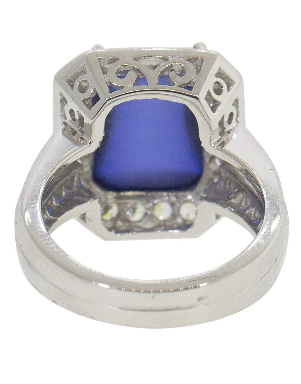 FANTASIA by DESERIO-Asscher Cut Sapphire Ring-W14KSAPP