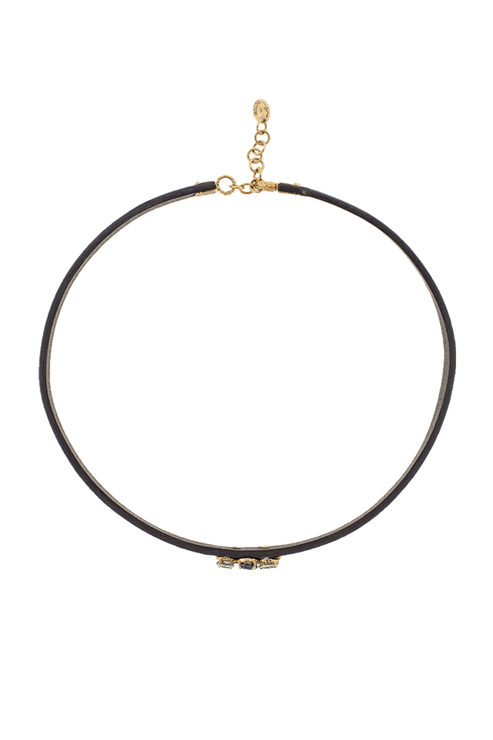 FEDERICA RETTORE-Brilliant Cut Sapphire Leather Wrap Bracelet-ROSE GOLD