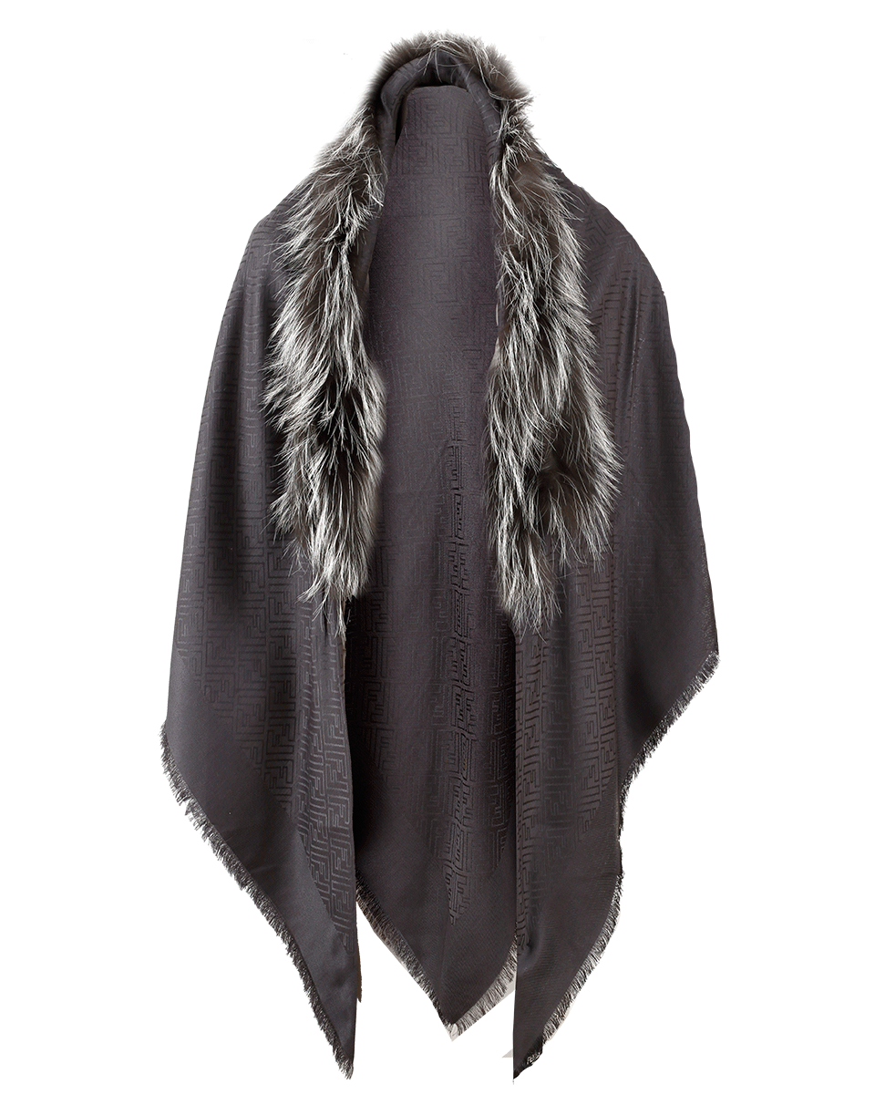 Shops fendi fur trim scarf