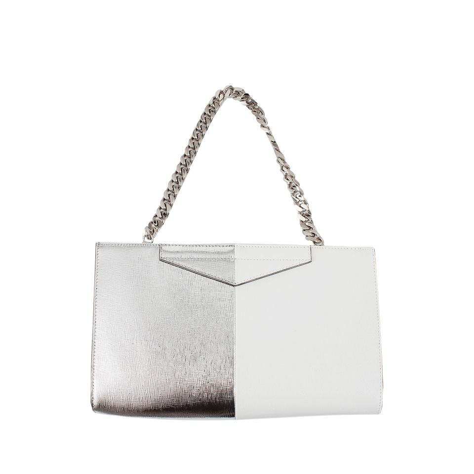 FENDI-Evening Pouchette Grande-WHT/SLVR