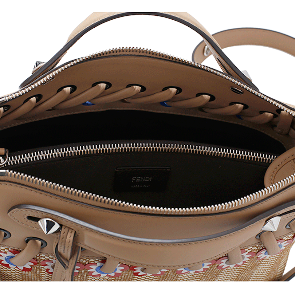 FENDI-By The Way Boston Straw Bag-NATURAL