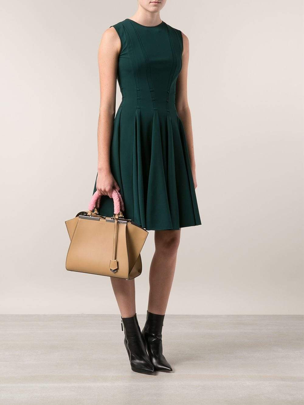 FENDI-Petite 3Jours Shopper-BEIGEPNK