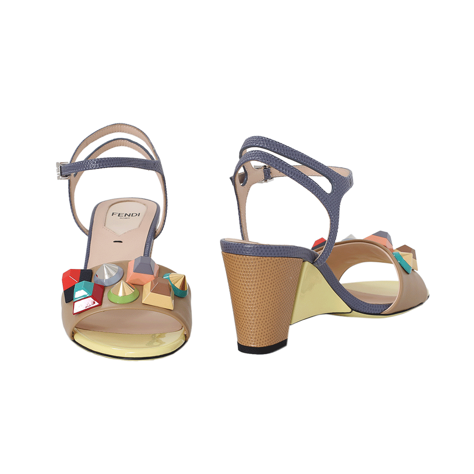 FENDI-Rainbow Ankle Strap Wedge-