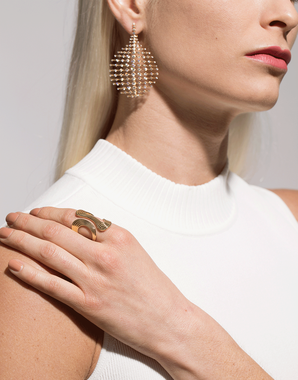 FERNANDO JORGE-Stream Lines Open Gold Ring-YELLOW GOLD