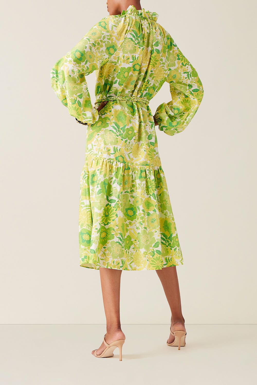 FIGUE-Magnolia Dress - Retro Lime-