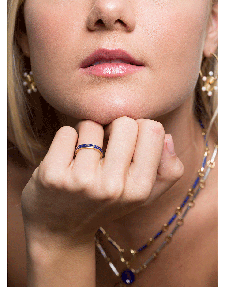 FOUNDRAE-Karma Thin Band Ring-YELLOW GOLD