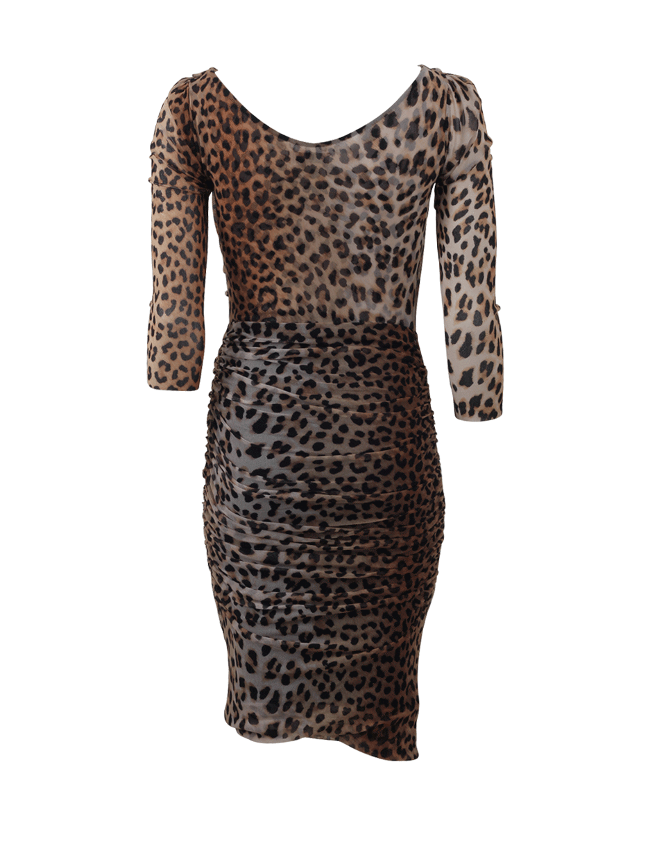 FUZZI-Leopard Print Dress-