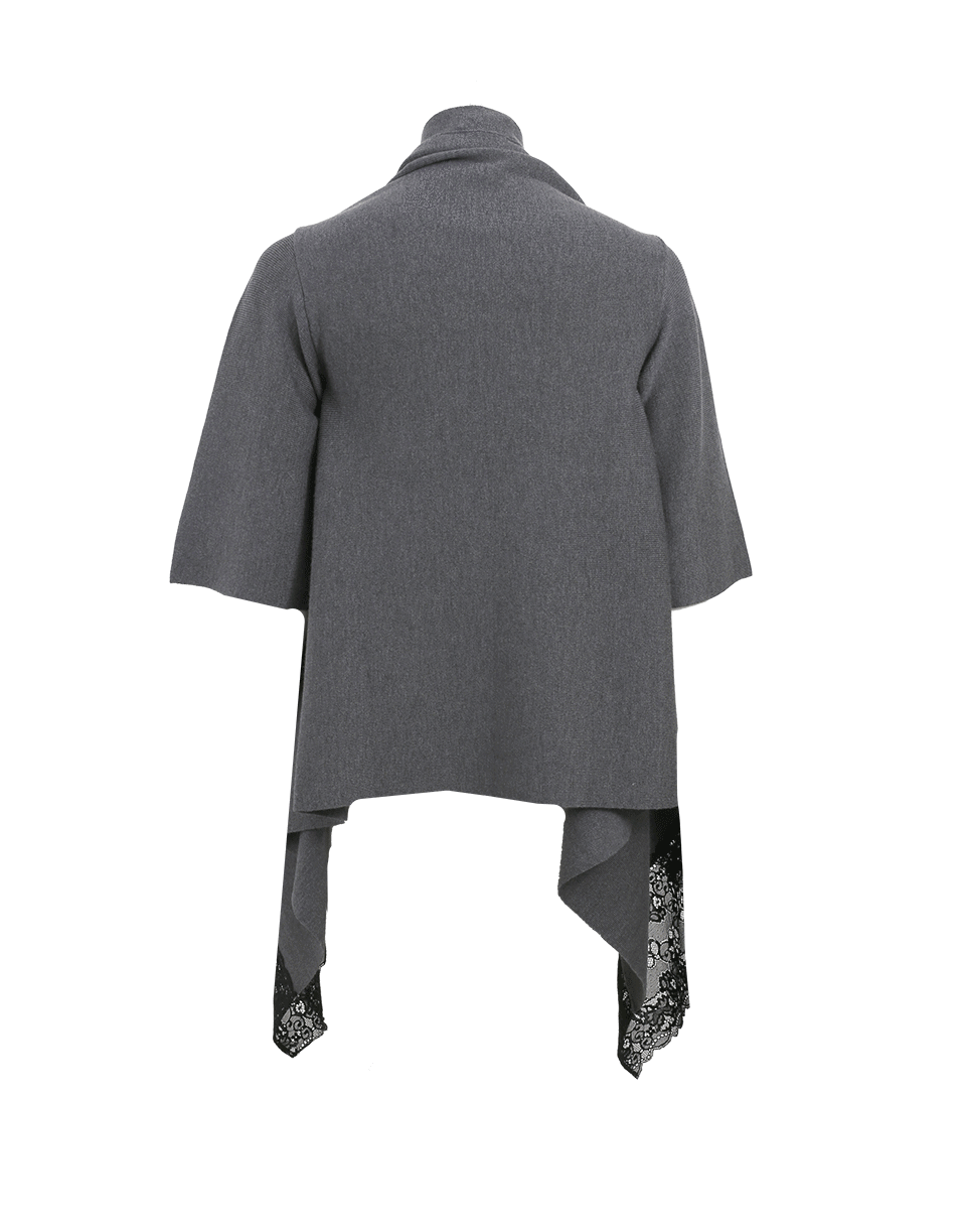 FUZZI-Wool And Lace Poncho-