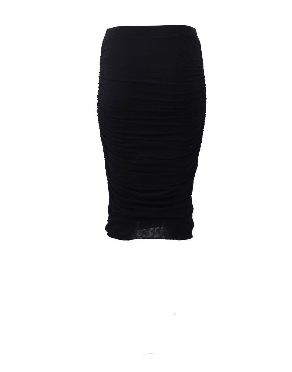 FUZZI-Fitted Tulle Pencil Skirt-
