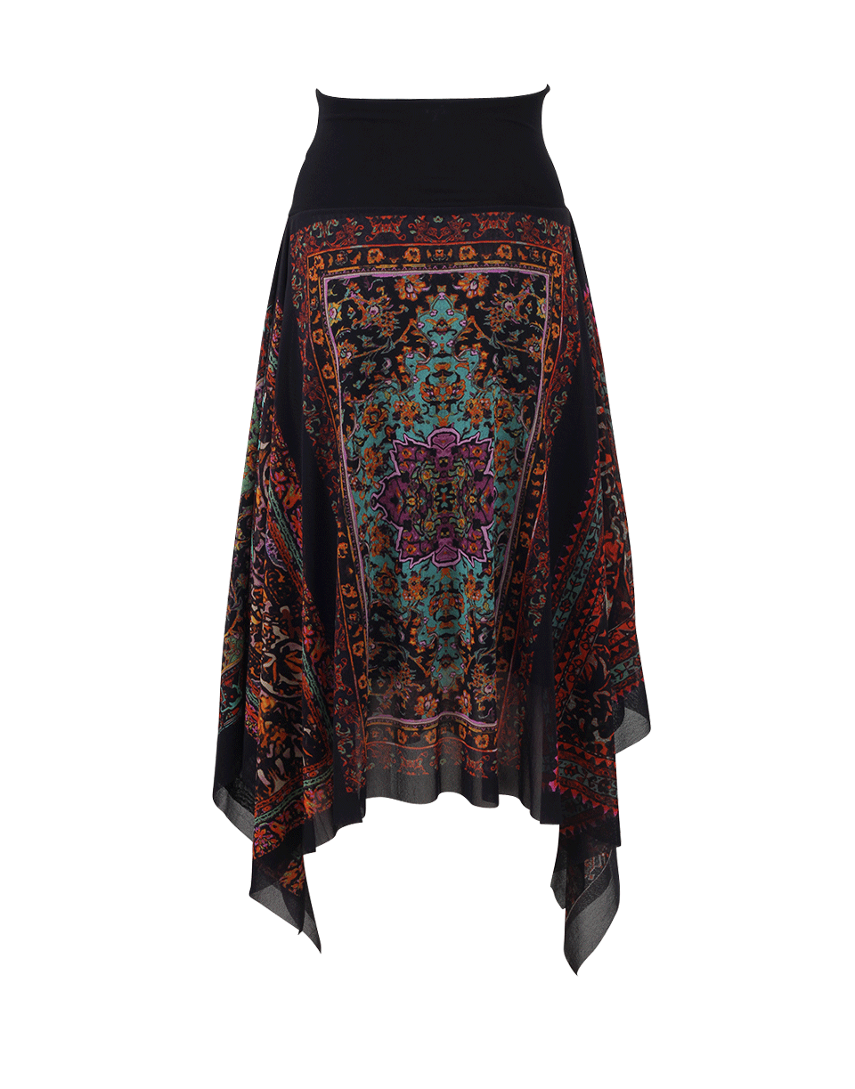 FUZZI-Handkerchief Print Skirt-