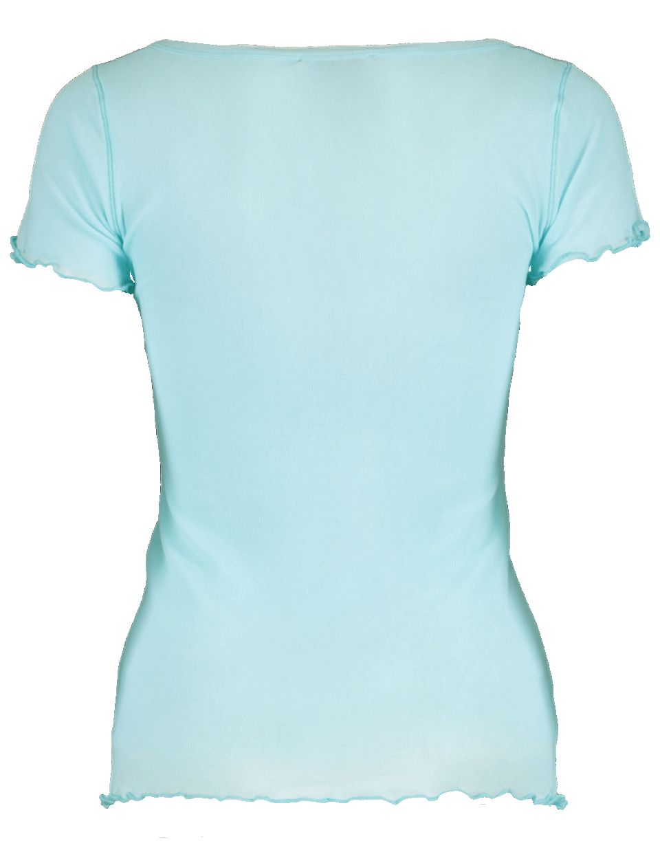 FUZZI-Ruffle Detail Tee-