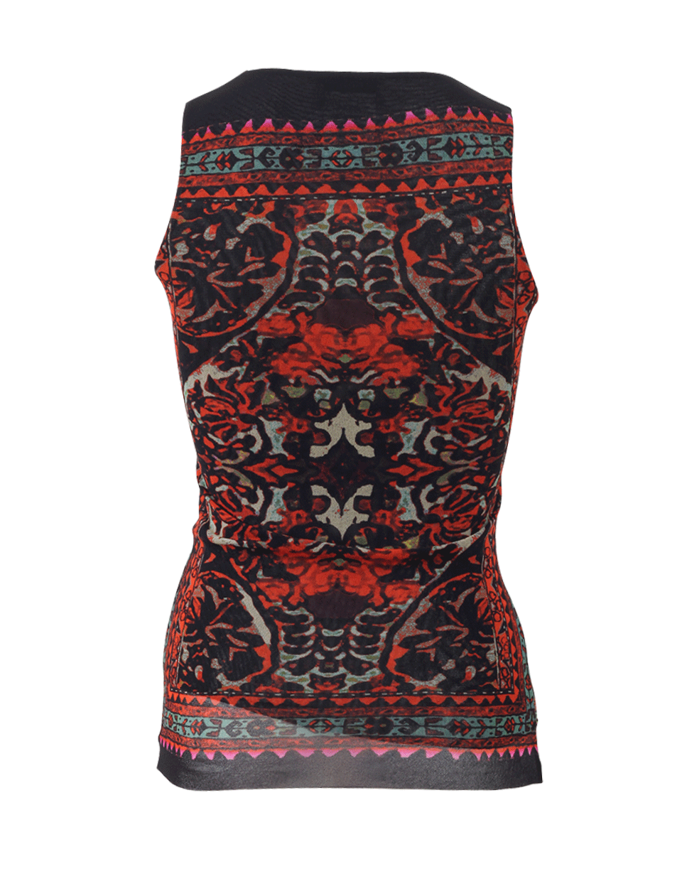 FUZZI-V-Neck Print Tank-