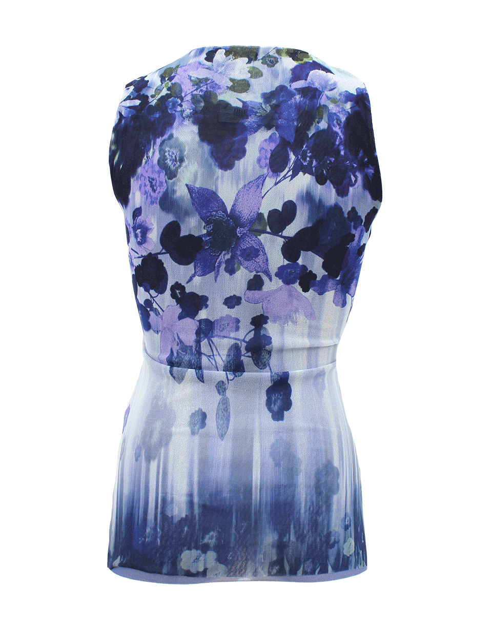 FUZZI-Sleeveless V-Neck Floral Print Tank-