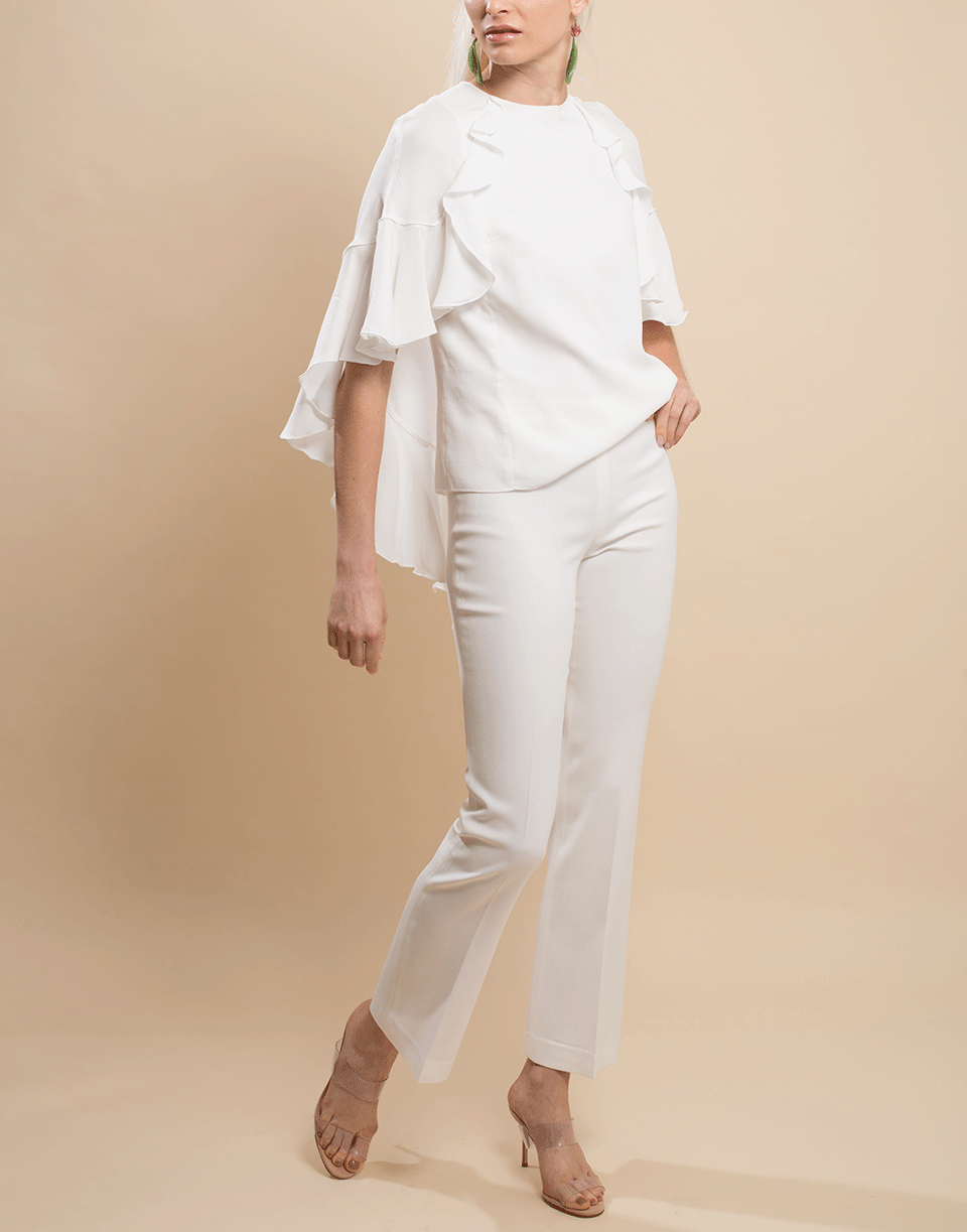 GIAMBATTISTA VALLI-Ruffle Cape Blouse-