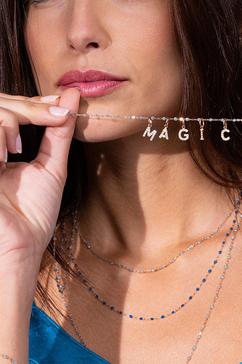 GIGI CLOZEAU-Diamond Initial Necklace-