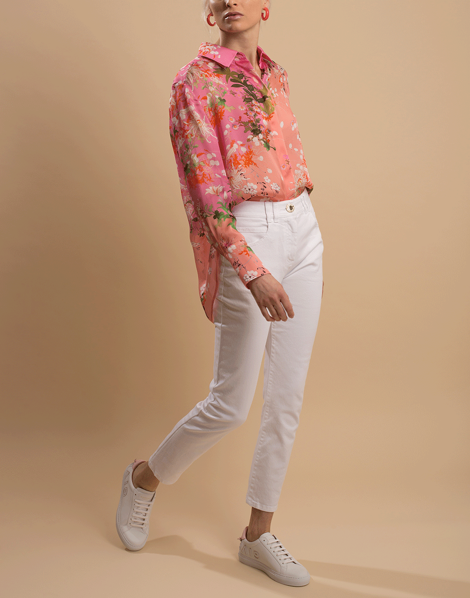 GIVENCHY-Sakura Print Button Down Shirt-