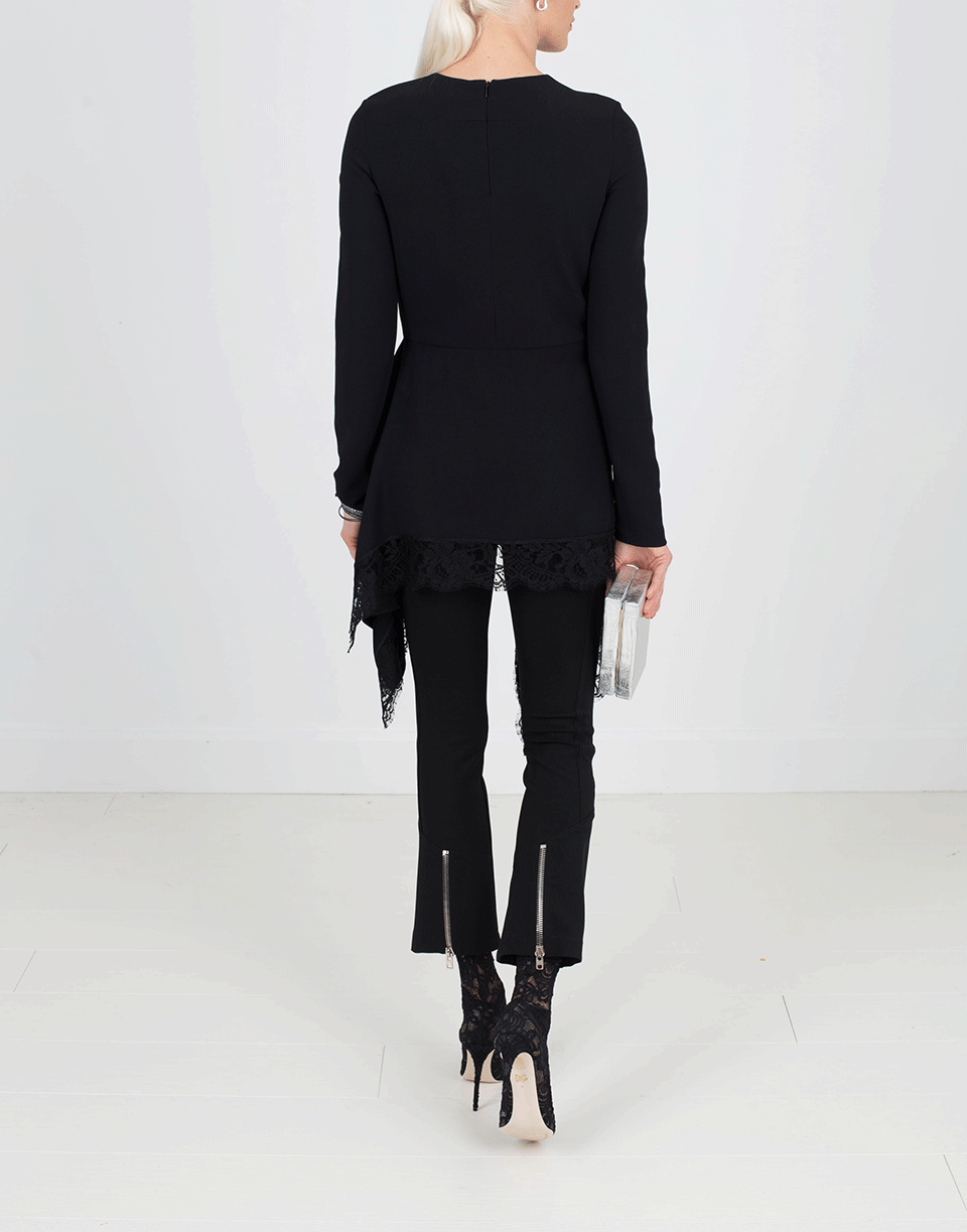 GIVENCHY-Peplum Lace Top-