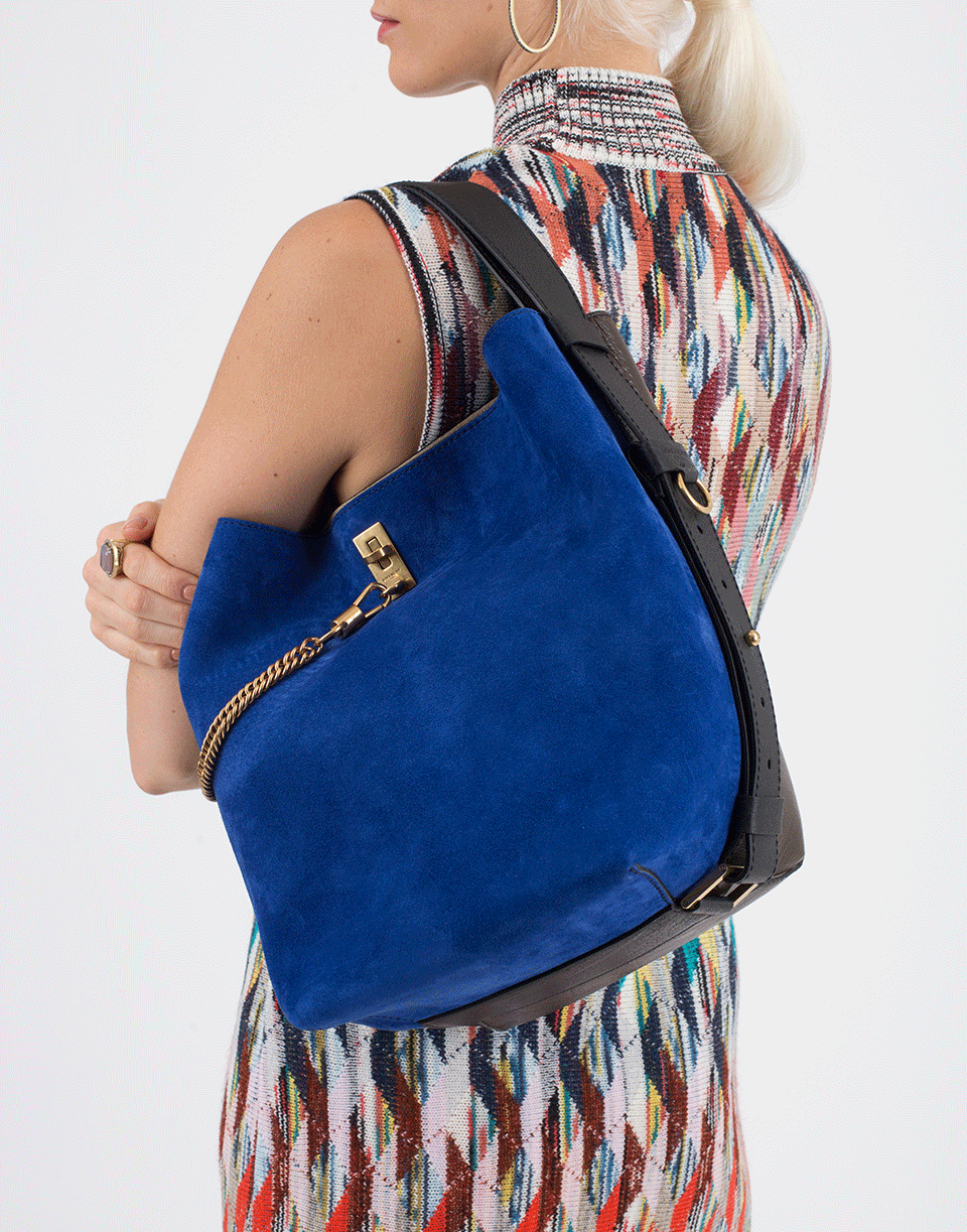 GIVENCHY-Bucket Bag-BLUE/GRY