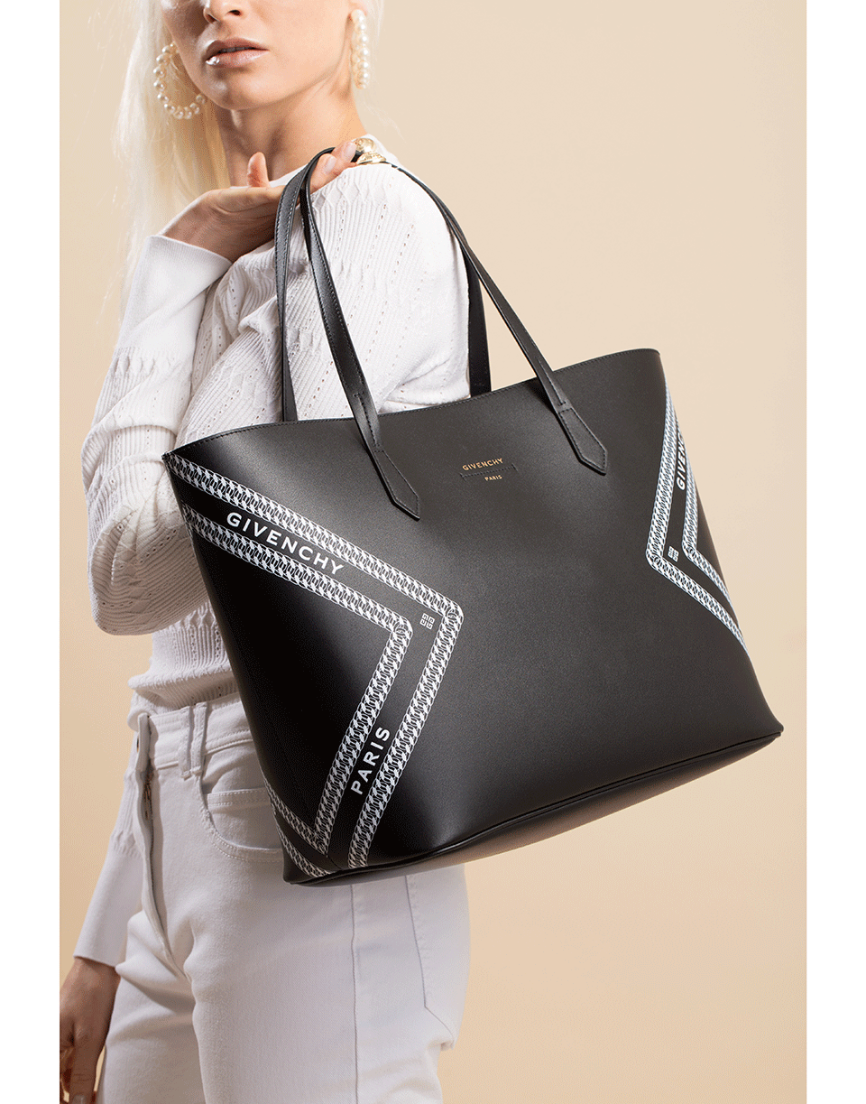 GIVENCHY-Medium Chain Print Tote-BLK/WHT