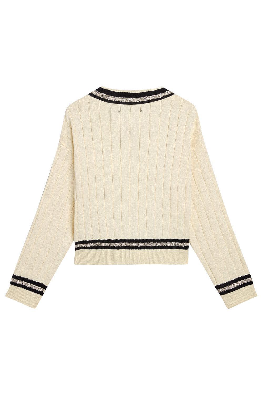 Golden W's Marla VNeck-HERWHDKB-XS-CLOTHINGTOPSWEATER-GOLDEN GOOSE