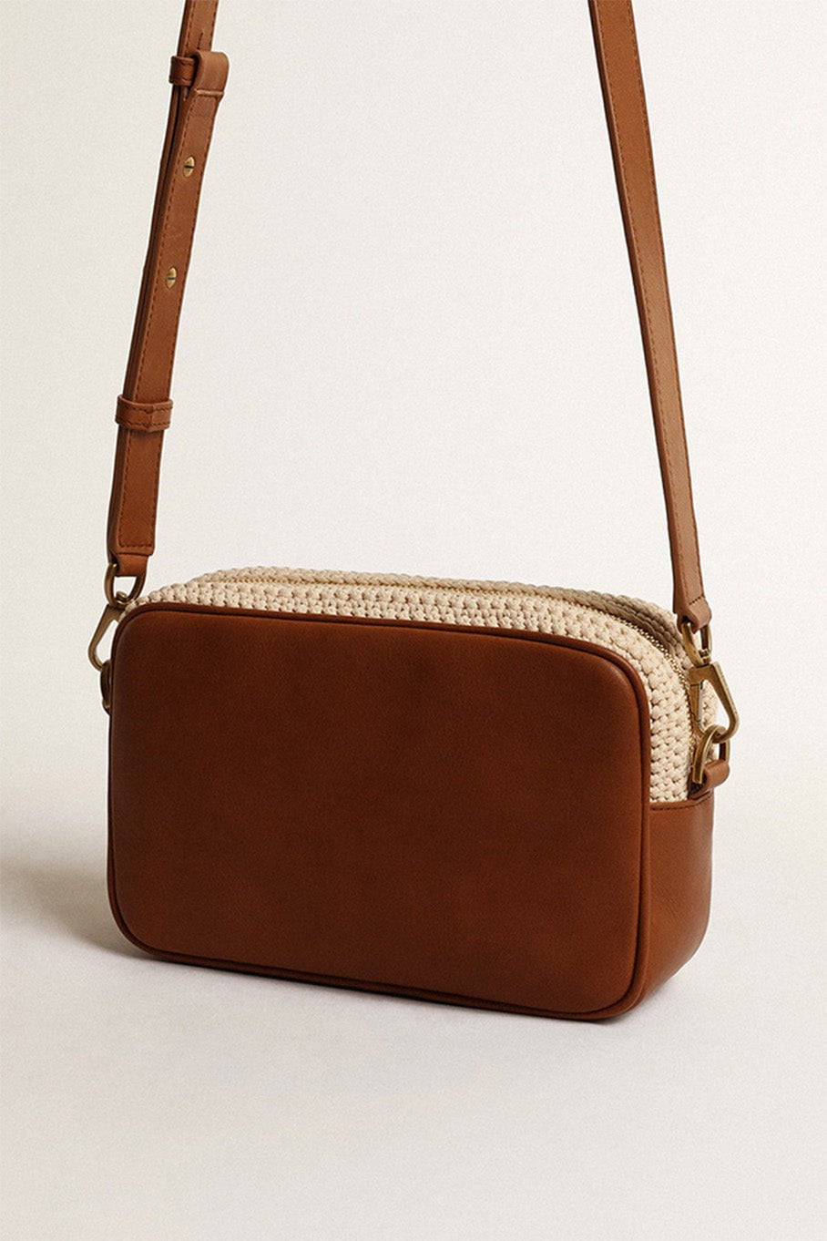 GOLDEN GOOSE-Star Crochet Bag-BGE/BRN