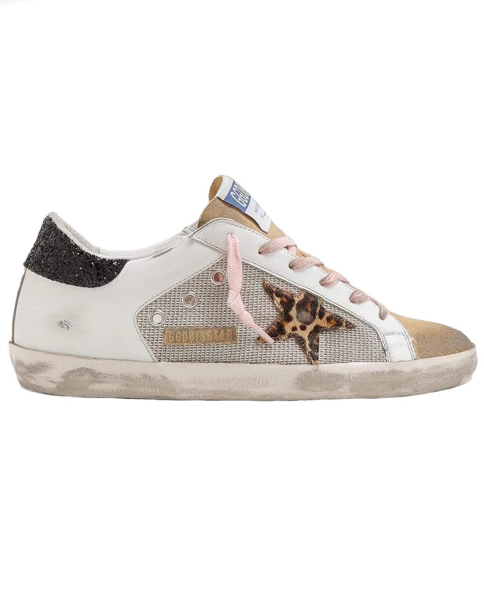 Glitter Superstar Sneakers With Leopard Print Star Super-Star In