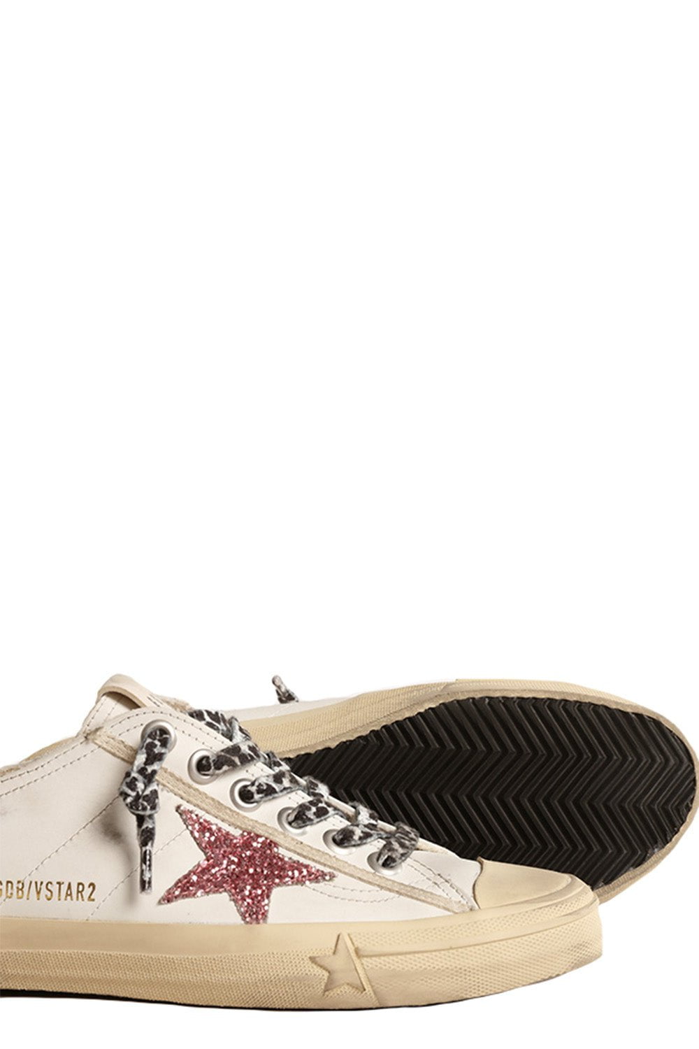 GOLDEN GOOSE-V-Star Sneaker - White Bubblegum-