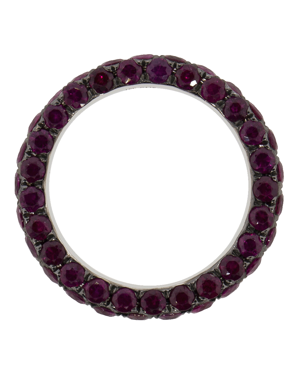 GRAZIELA-Three Sided Ruby Band Ring-BLACK GOLD