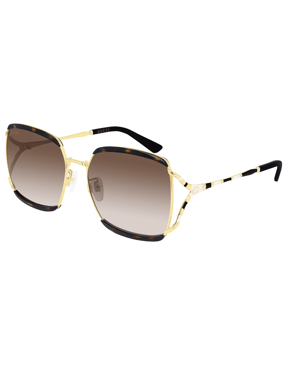 GUCCI-Oversized Square Frame Sunglasses - Havana-HAVANA