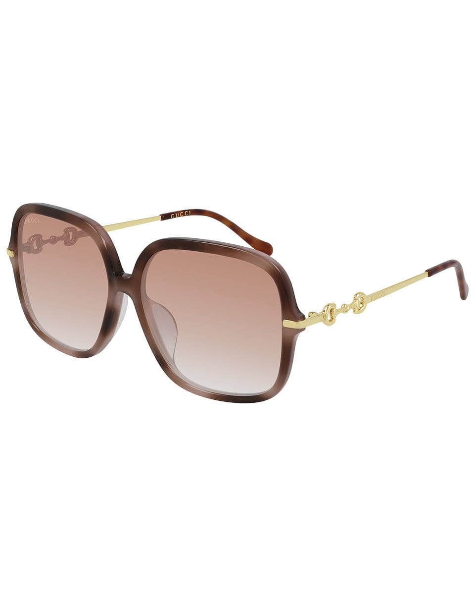 GUCCI-Stirrup Detail Sunglasses - Havana-HAVANA