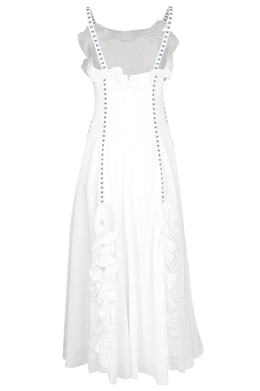 Brianna Dress-WHT/BLUE-XS-CLOTHINGDRESSCASUAL-GUL HURGEL