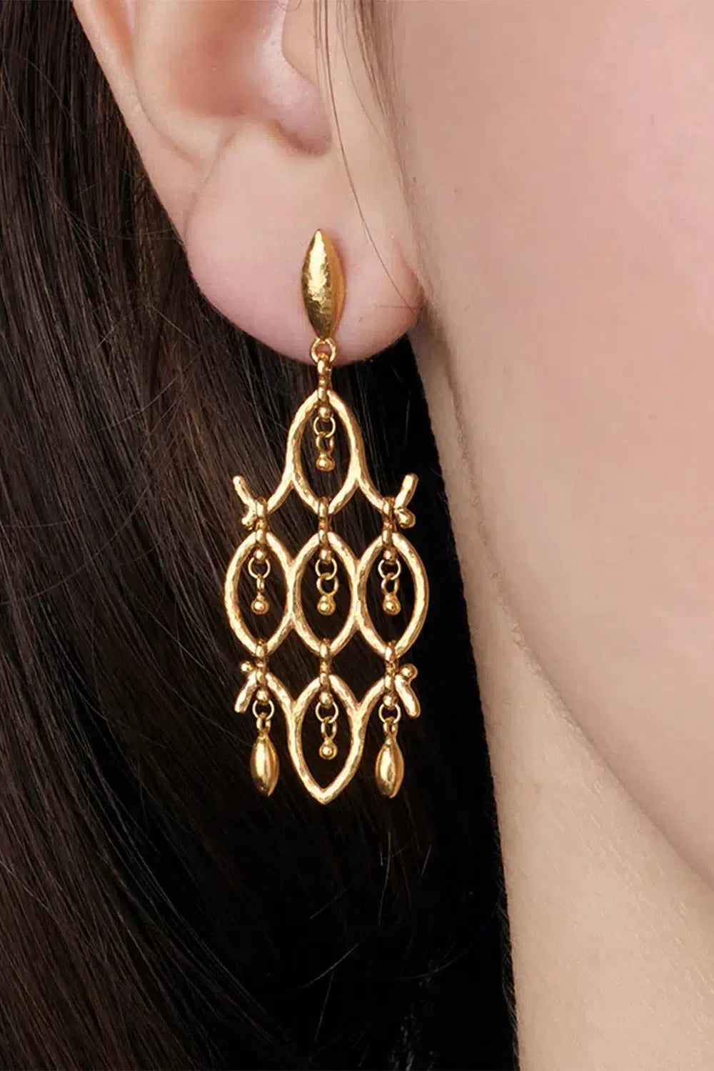 GURHAN-Chandelier Drop Earrings-YELLOW GOLD