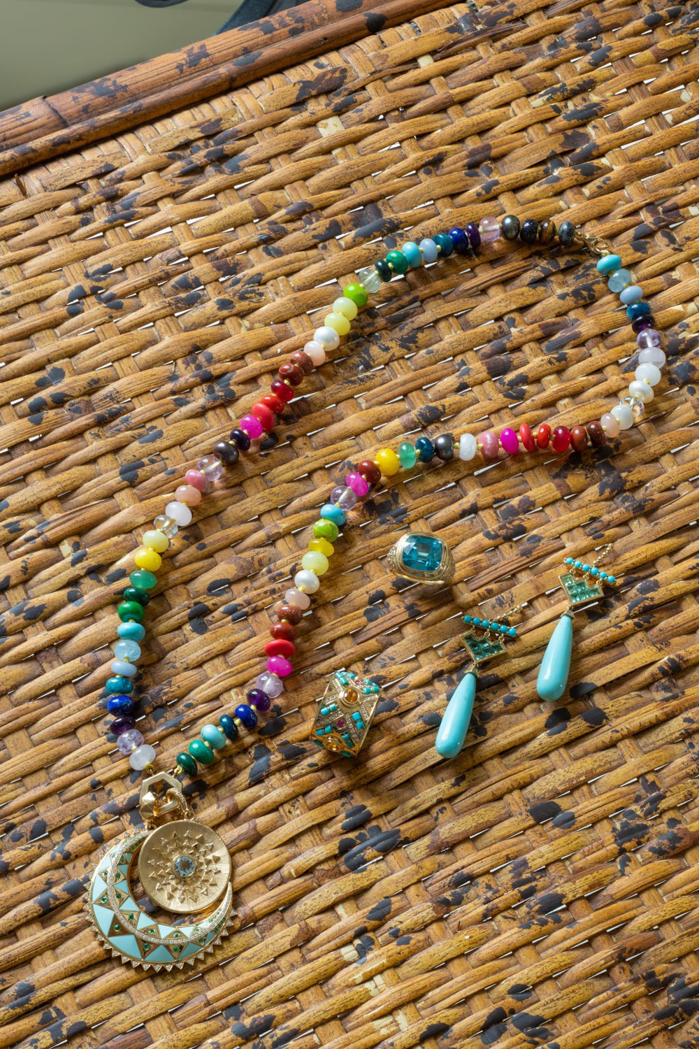 HARWELL GODFREY-Rainbow Bead Foundation Necklace - 22in-YELLOW GOLD
