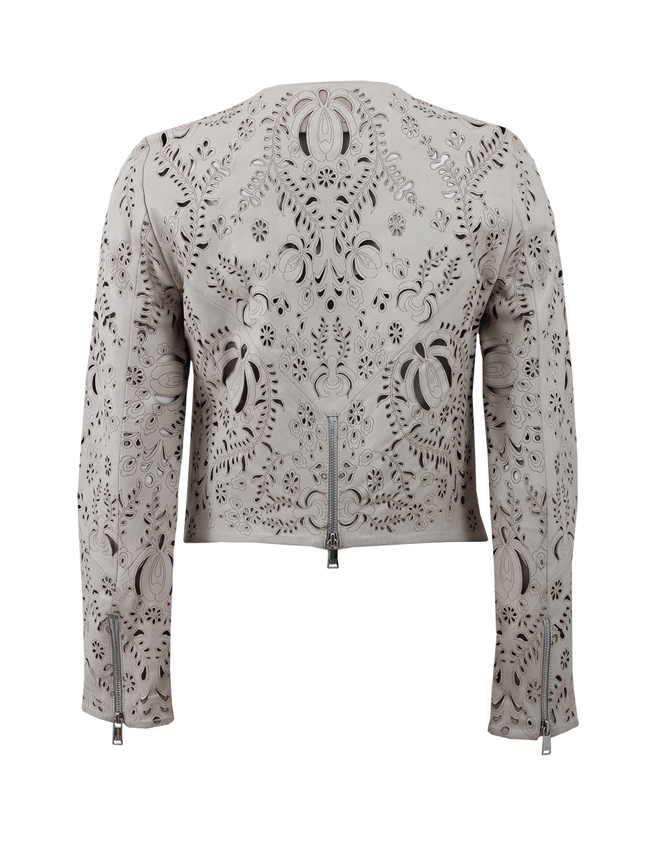 HAUTE HIPPIE-Laser Cut Leather Jacket-