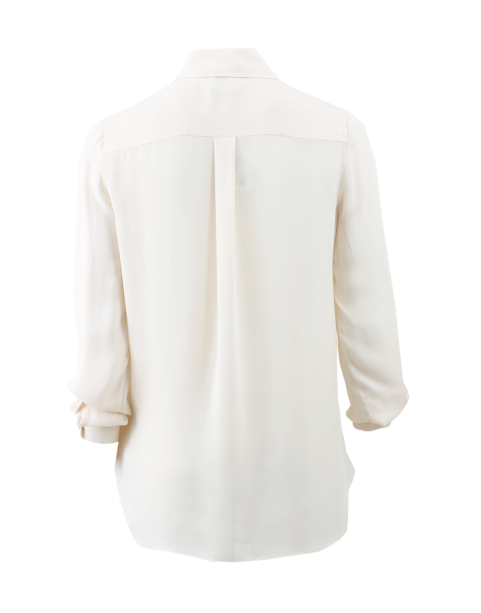 HAUTE HIPPIE-Button Down Crossover Blouse-