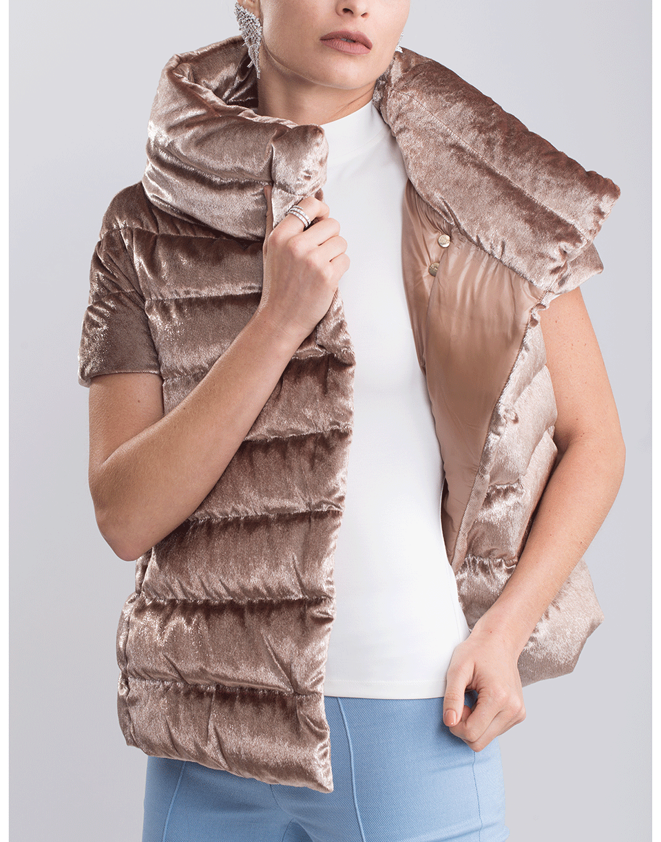 HERNO-Sparkle Velvet Capsleeve Jacket-