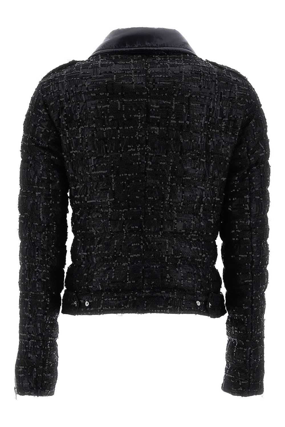 HERNO-Sequin Moto Jacket-