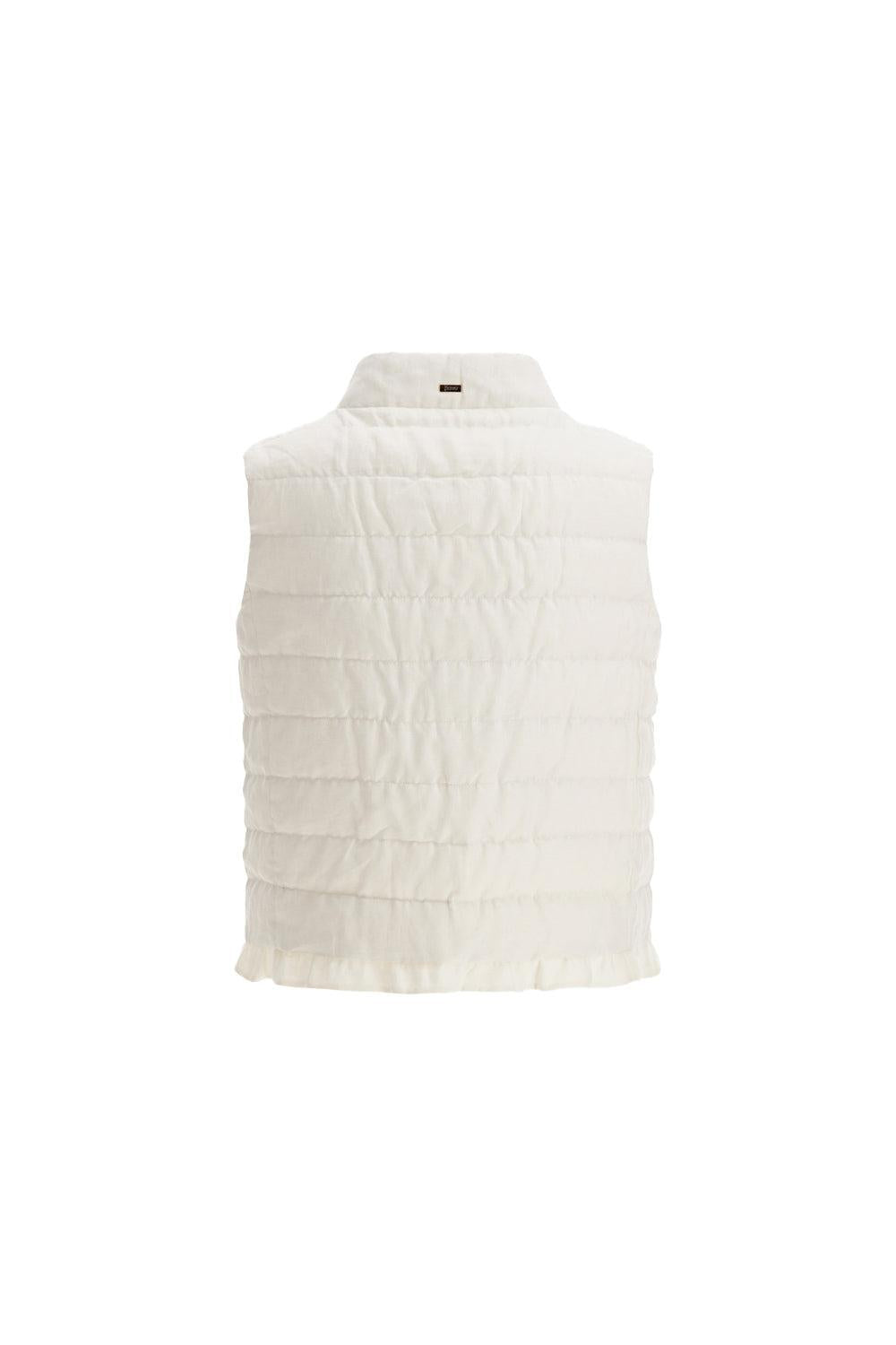 Drawstring Vest-WHITE-38-CLOTHINGJACKETCASUAL-HERNO