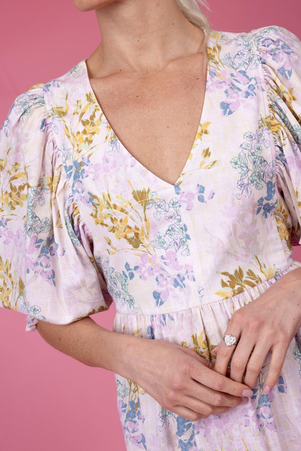 HUNTER BELL-Palmer Dress-IRIS BLM