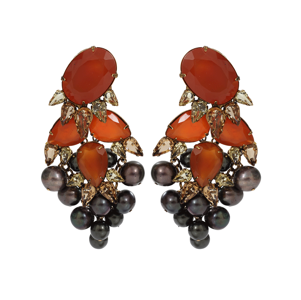 IRADJ MOINI-Cluster Pearl Fringed Earrings-CARNELIA