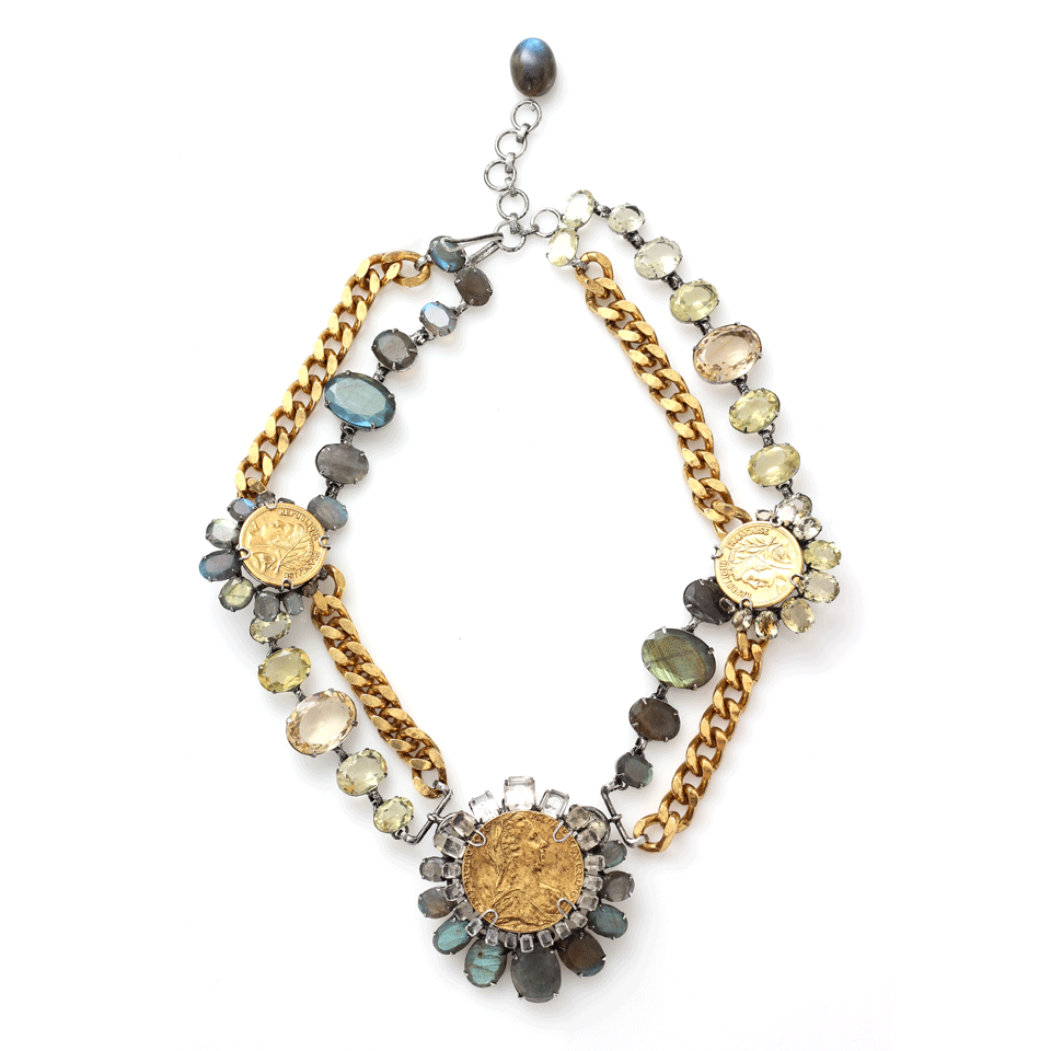 IRADJ MOINI-Coin Necklace-GLD/CITR