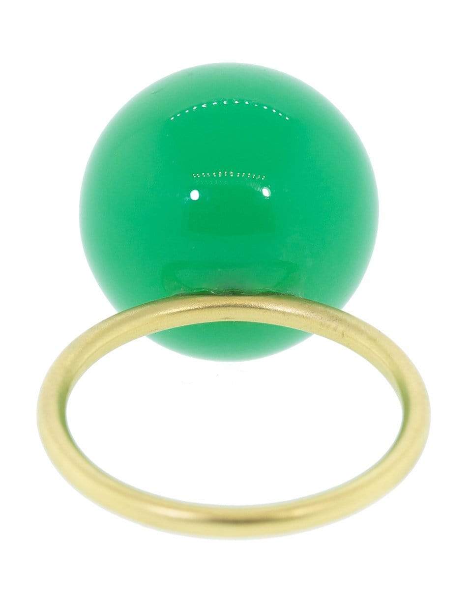 IRENE NEUWIRTH JEWELRY-Chrysoprase Sphere Ring-