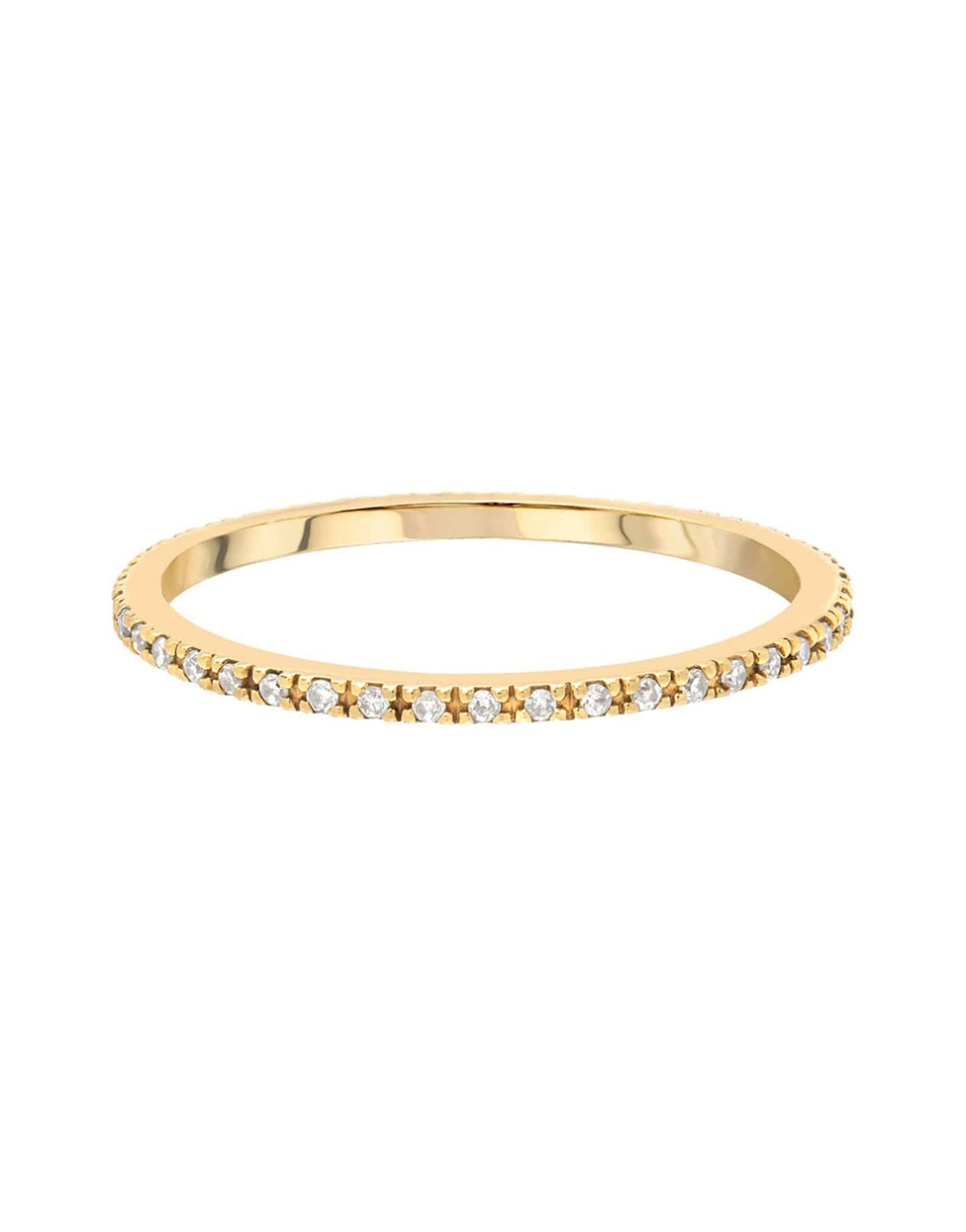 JADE TRAU-Micro Pave Eternity Band-YELLOW GOLD